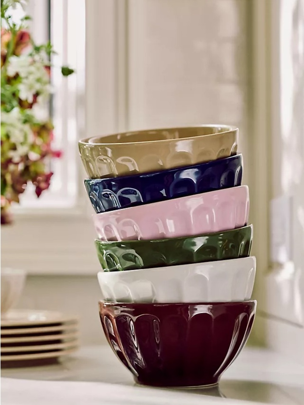 Anthro / Wine Biscuit Latte Bowls